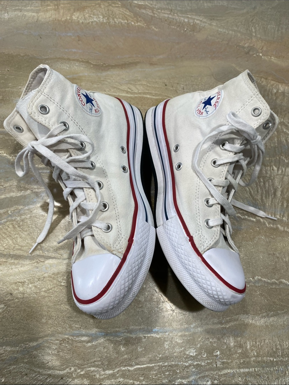 Converse All Star Chuck Taylor High Top White Sneakers Kid’s 5